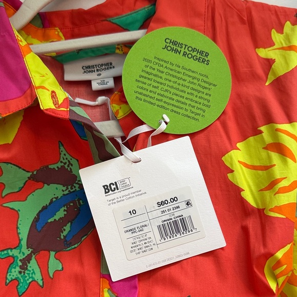 Floral Coral Maxi Shirt Dress with Belt - Picture 6 of 16